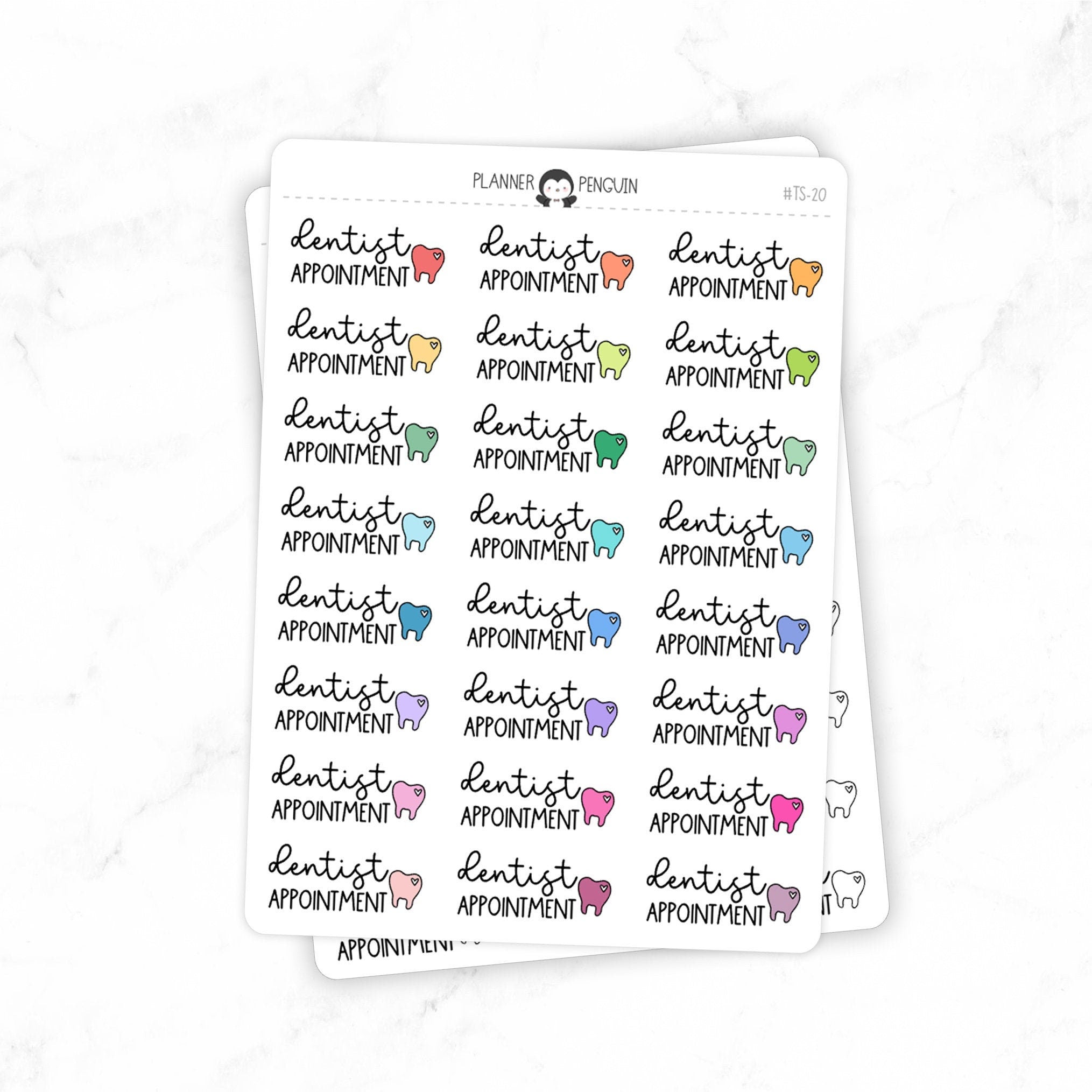 Dentist Appointment - Icon Script Stickers