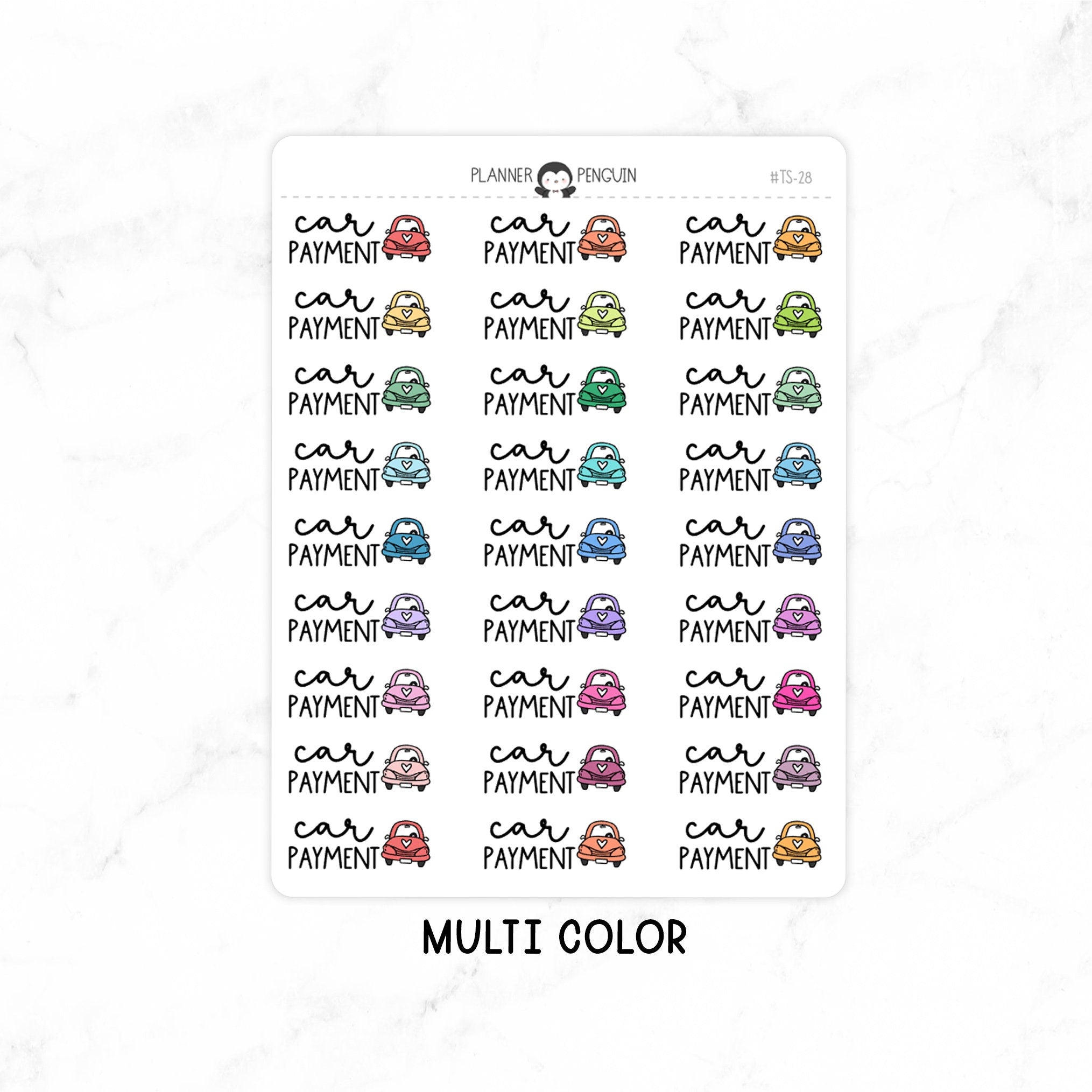 Car Payment - Icon Script Stickers