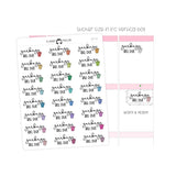 Garbage Bill Due - Icon Script Stickers