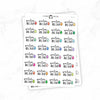 Water Bill Due - Icon Script Stickers // #TS-37