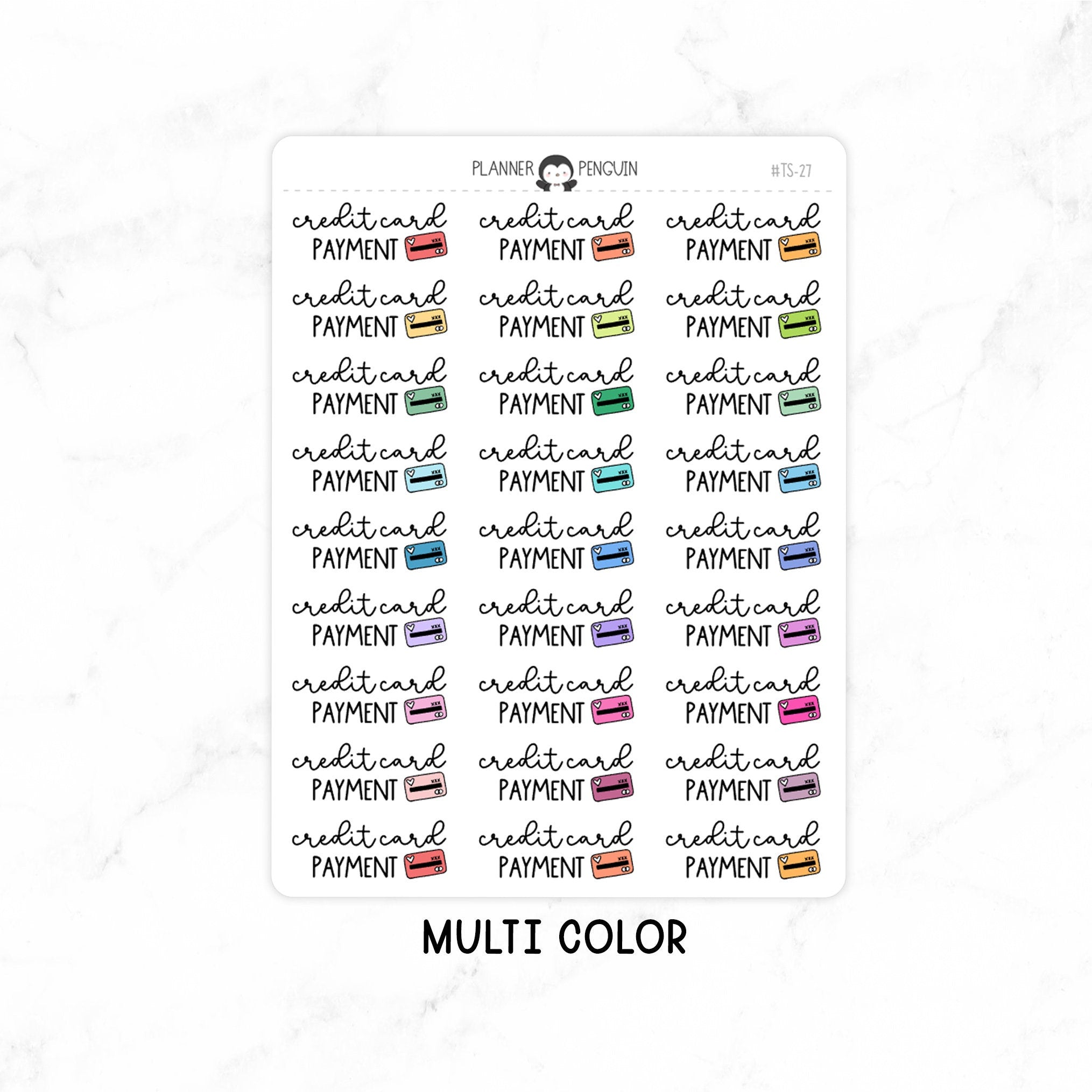 Credit Card Payment - Icon Script Stickers
