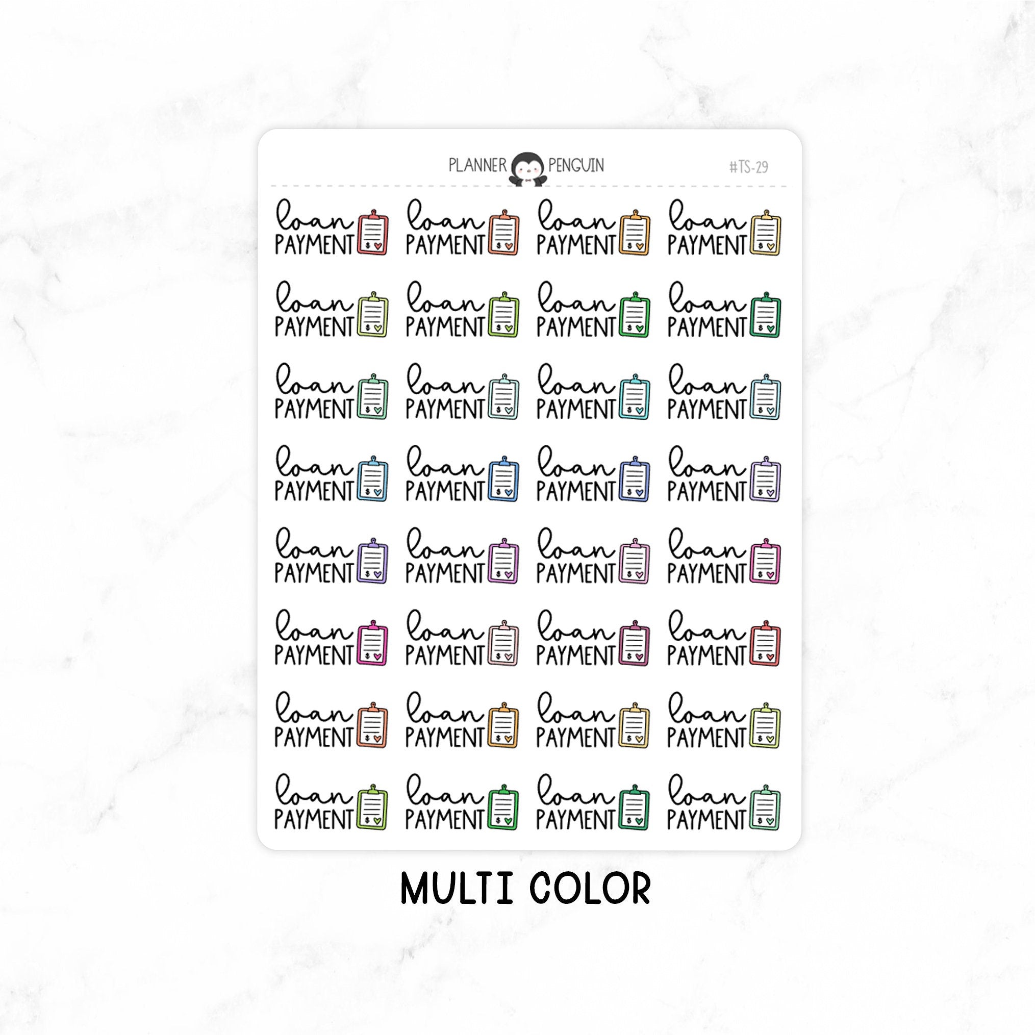 Loan Payment - Icon Script Stickers