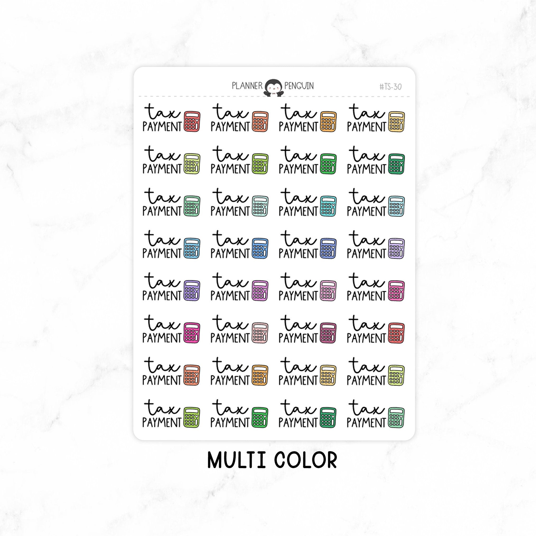 Tax Payment - Icon Script Stickers