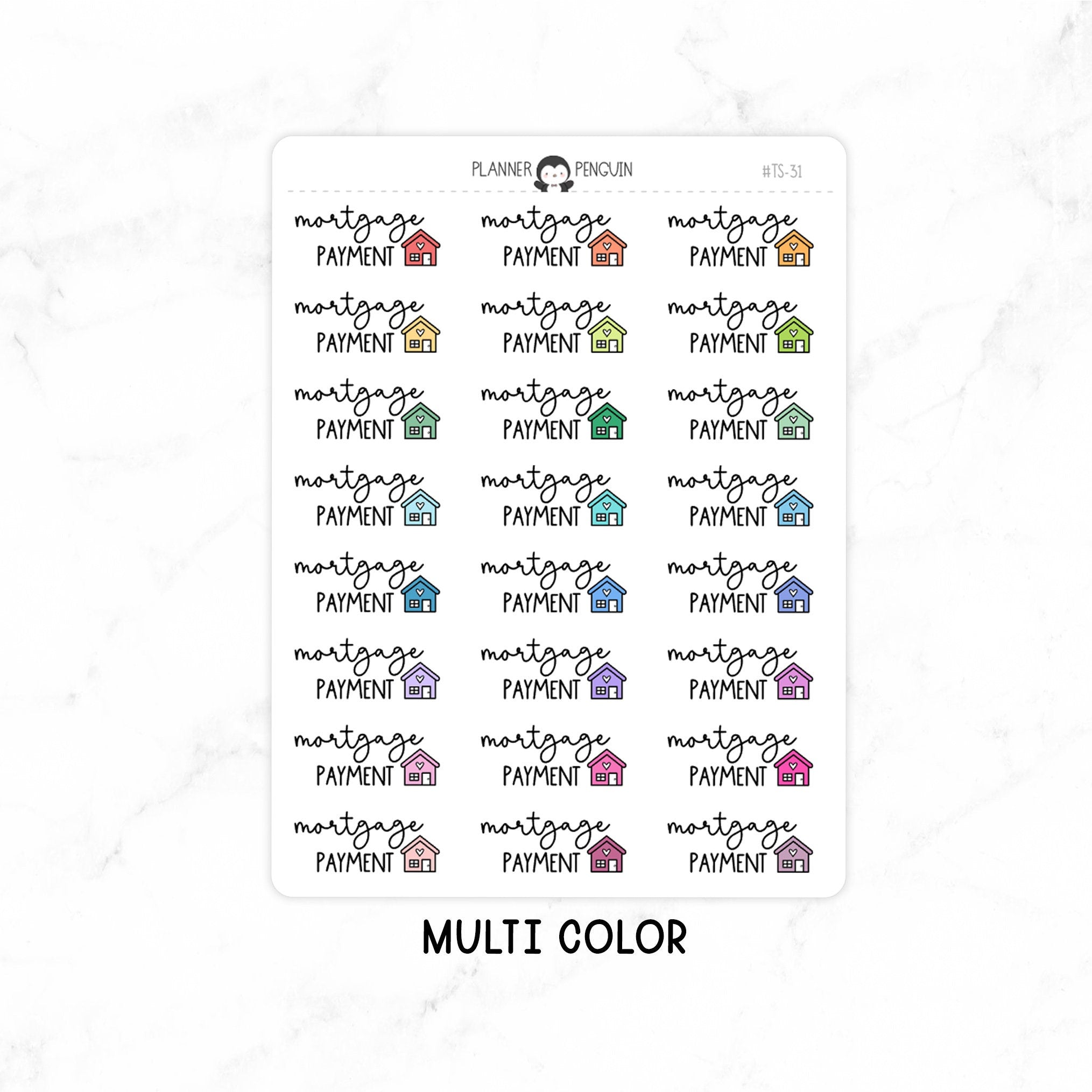 Mortgage Payment - Icon Script Stickers