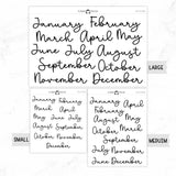 Monthly Script stickers MS-01