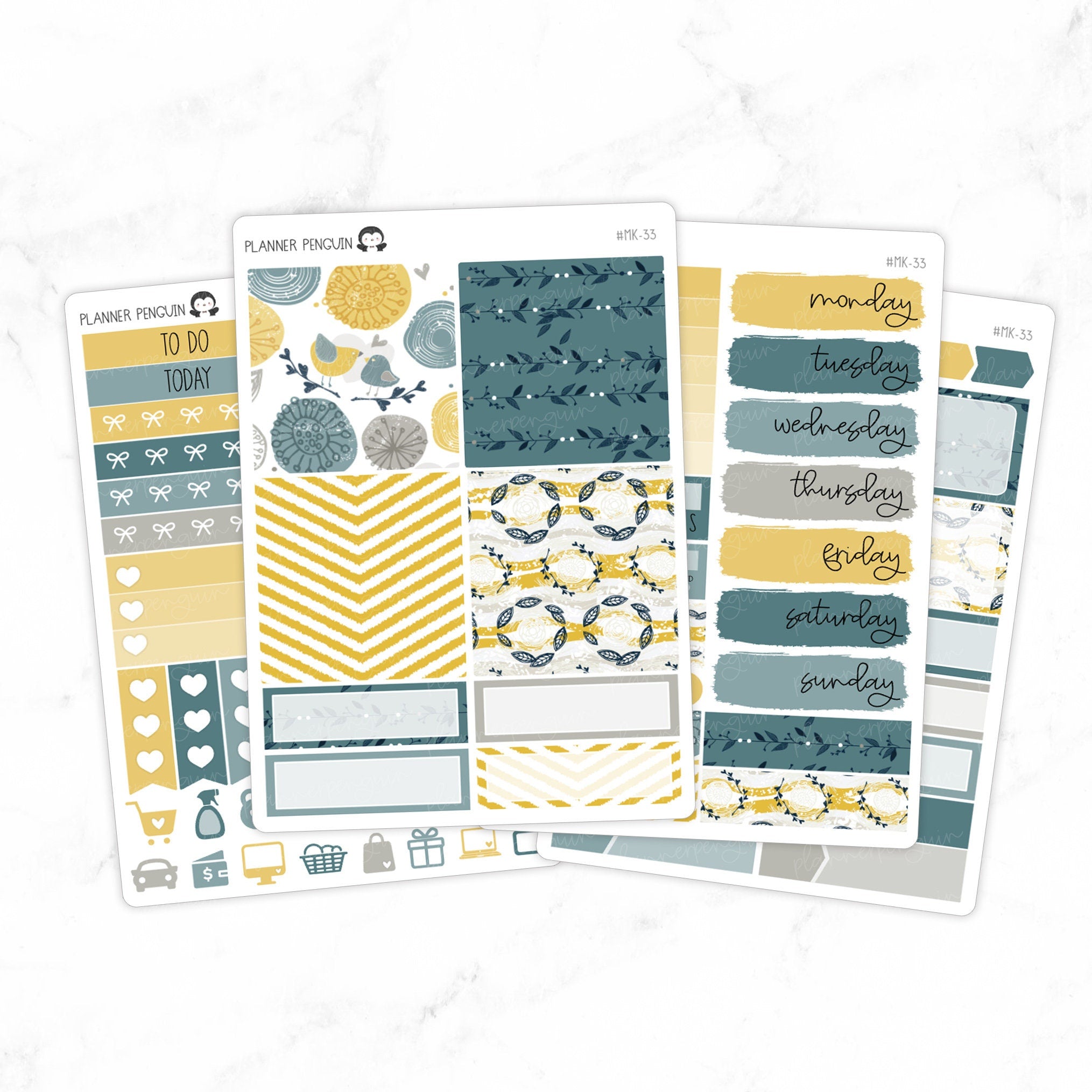 Mustard And Navy Mini Weekly B6 Kit