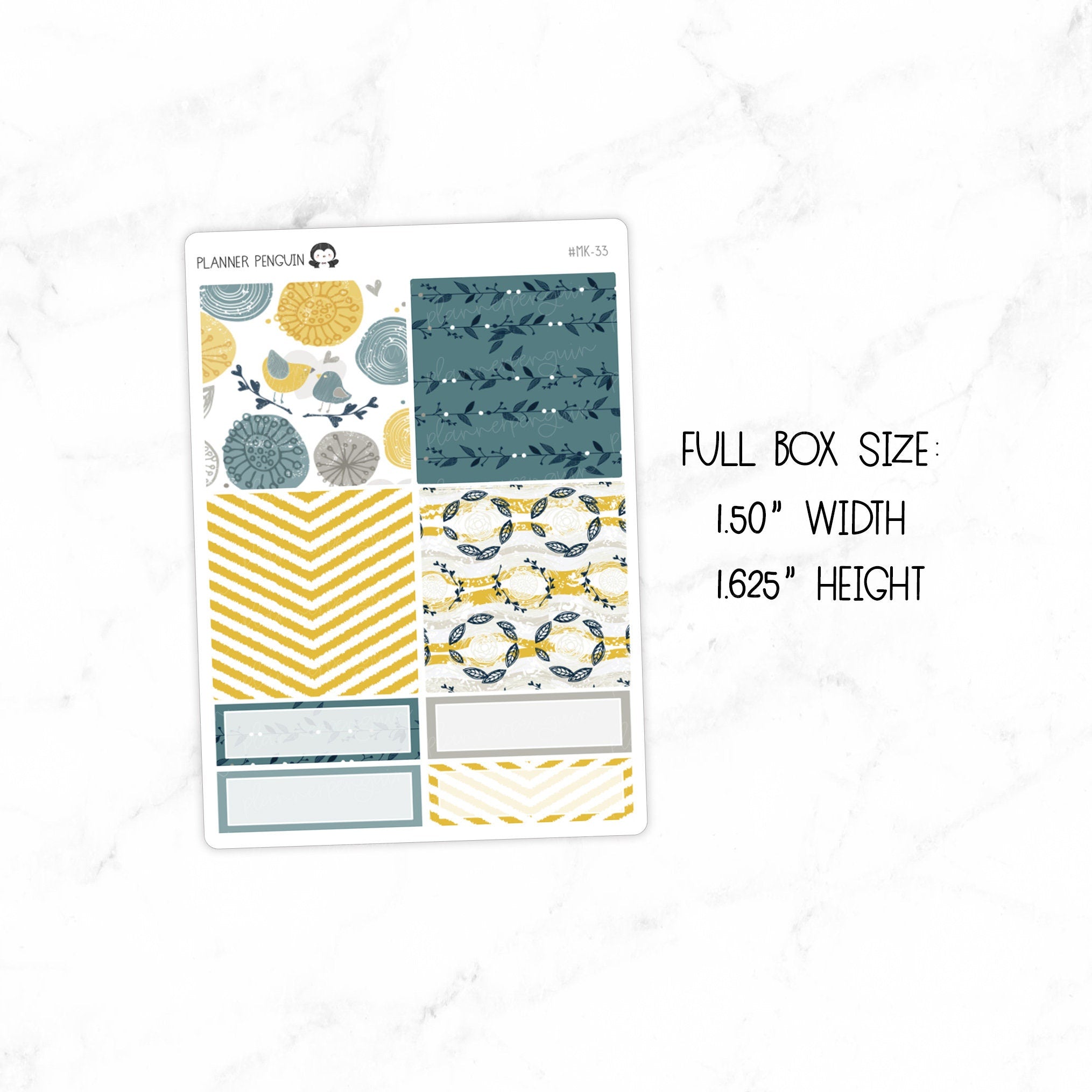Mustard And Navy Mini Weekly B6 Kit