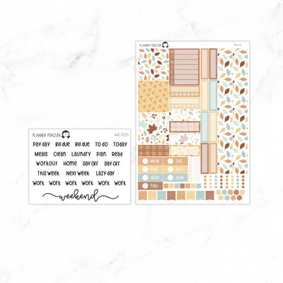 Fall Floral Hobonichi Cousin A5 Weekly Sticker Kit// #HC-26