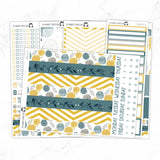 Mustard And Navy A5 Daily Duo Sticker Kit