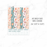 Peach Floral A5 Daily Duo Sticker Kit