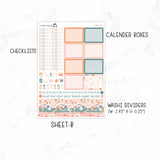 Peach Floral A5 Daily Duo Sticker Kit
