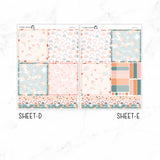 Peach Floral A5 Daily Duo Sticker Kit