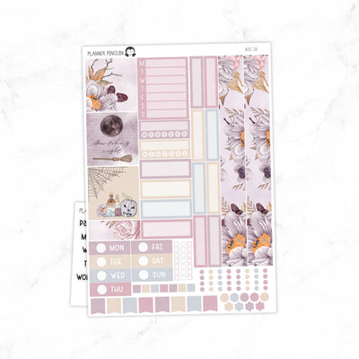 Bewitching Night Halloween Hobonichi Cousin A5 Weekly Sticker Kit// #HC-28