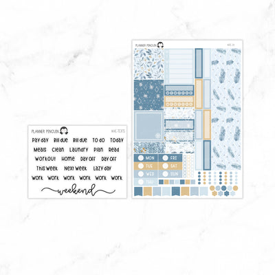 Winter Breeze Hobonichi Cousin A5 Weekly Sticker Kit// #HC-29
