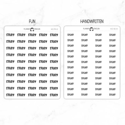 Study Script Stickers // #SC-02