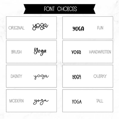 Yoga Script Stickers // #SC-21