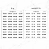 Lazy Day Script Stickers