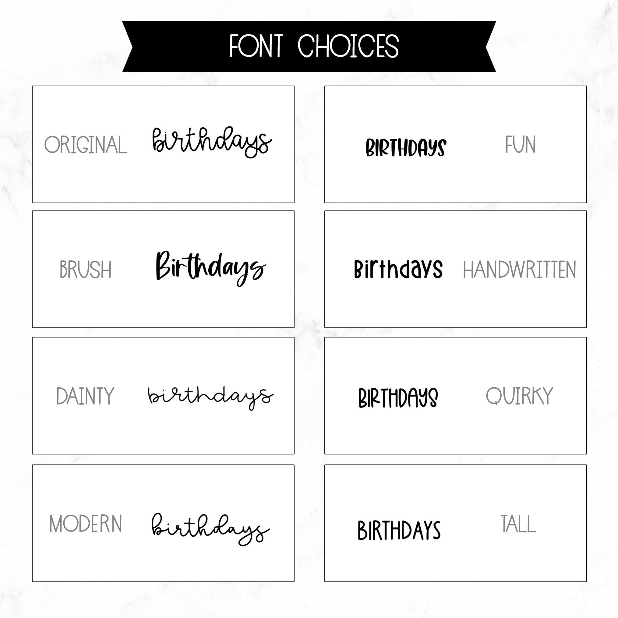 Birthdays Script Stickers