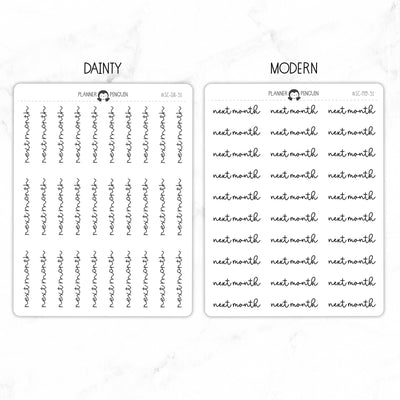 Next Month Script Stickers // #SC-31
