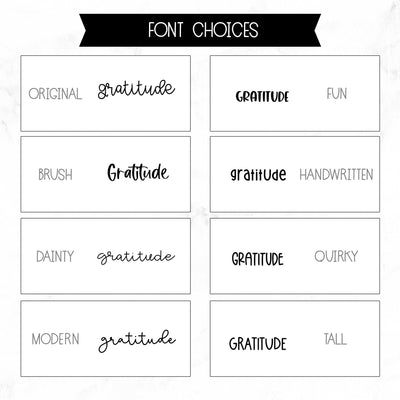 Gratitude Script Stickers // #SC-33
