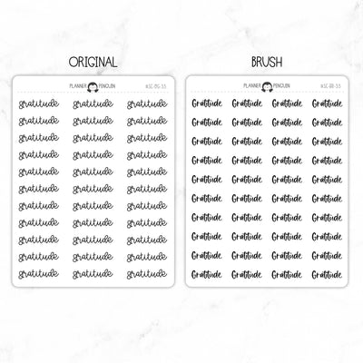 Gratitude Script Stickers // #SC-33