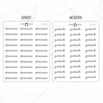 Gratitude Script Stickers // #SC-33