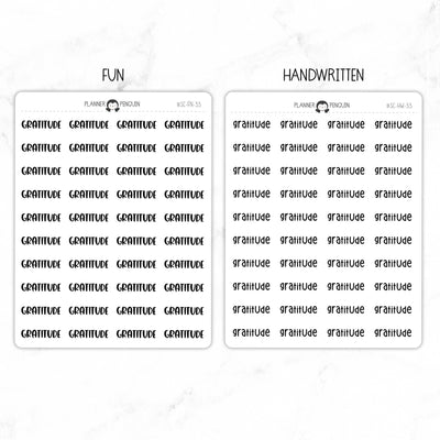 Gratitude Script Stickers // #SC-33