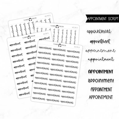 Appointment Script Stickers // #SC-32