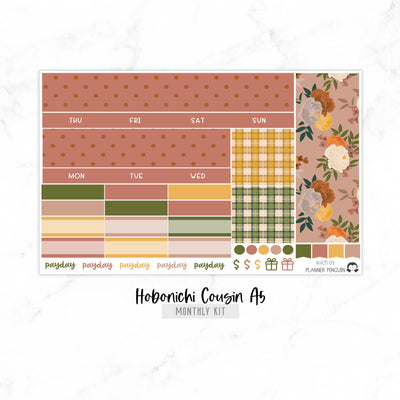 Autumn Floral Undated Hobonichi Monthly Kit // #HMK-09