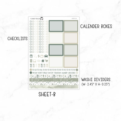 Winter Forest A5 Daily Duo Sticker Kit// #A5-11