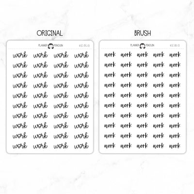 Work Script Stickers // #SC-01