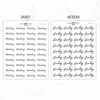 Study Script Stickers // #SC-02