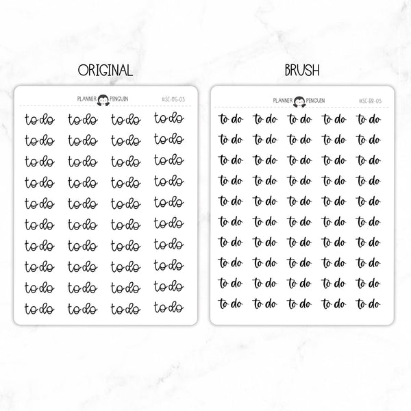 To Do Request Sticker To Do Script Stickers // #SC-03 – Plannerpenguin