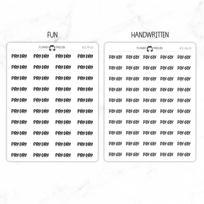Pay day Script Stickers // #SC-5