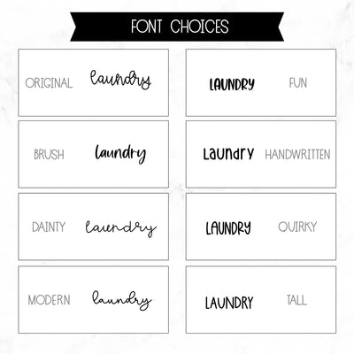 Laundry Script Stickers // #SC-06