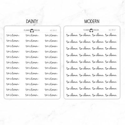 To Clean Script Stickers // #SC-7