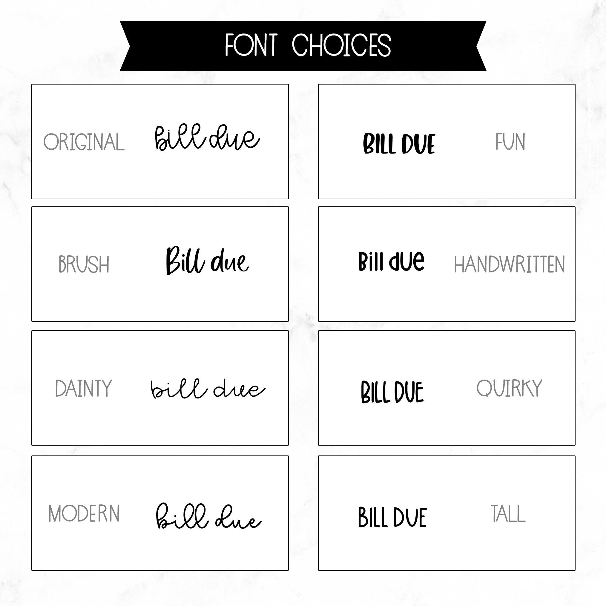 Bill Due Script Stickers