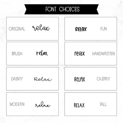 Relax Script Stickers // #SC-10