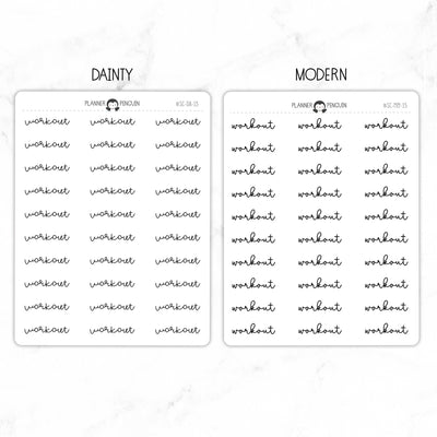 Workout Script Stickers // #SC-13