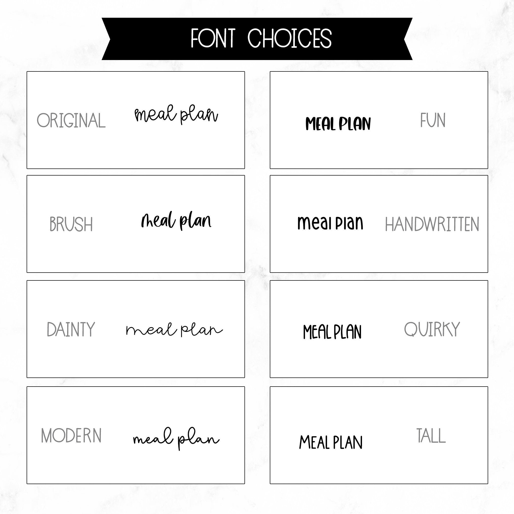 Meal Plan Script Stickers