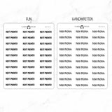 Next Month Script Stickers