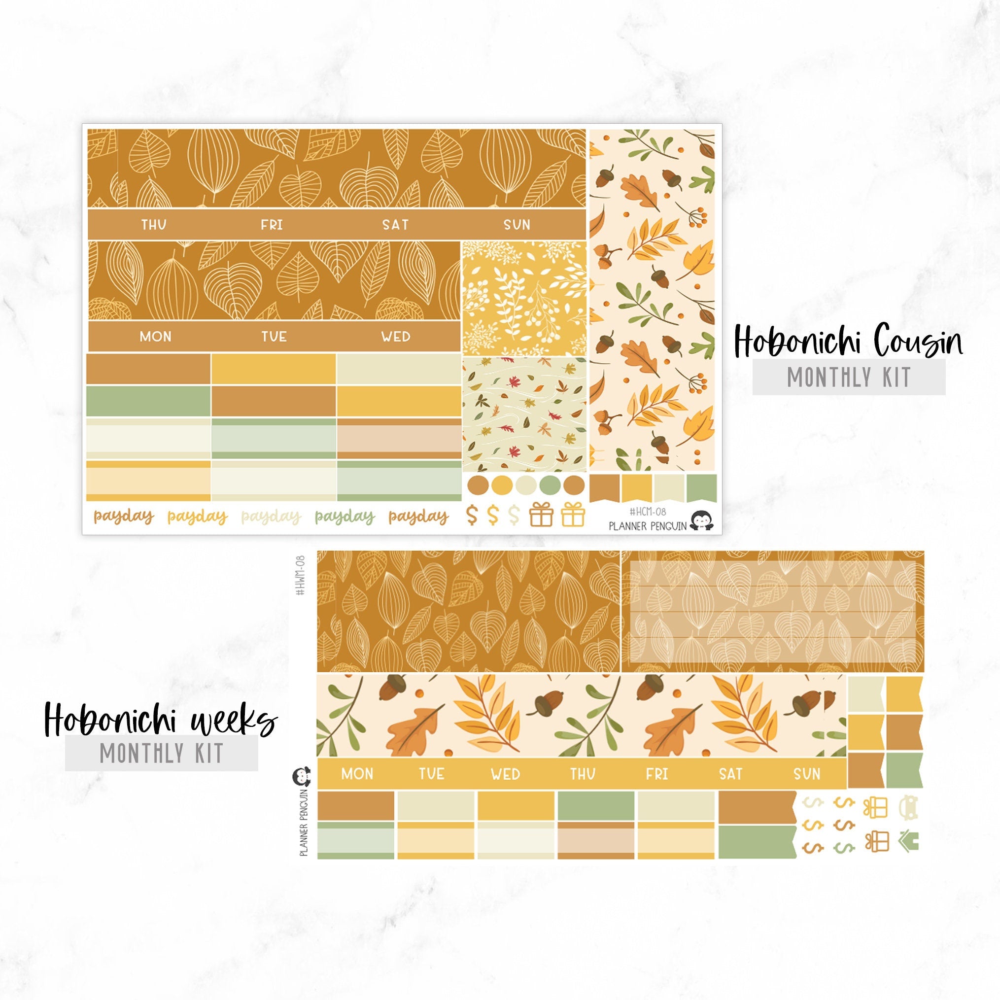 Autumn Breeze Undated Hobonichi Monthly Kit