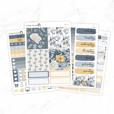 Winter Flowers Mini Weekly B6 Kit// #MK-43