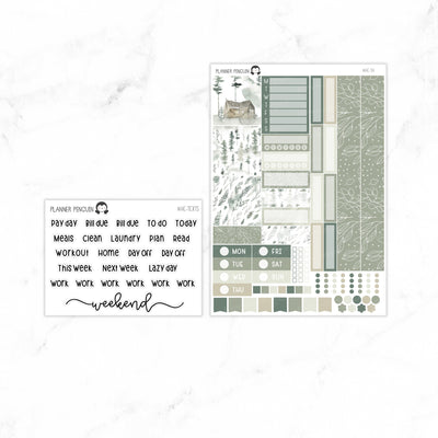 Winter Forest Hobonichi Cousin A5 Weekly Sticker Kit// #HC-34