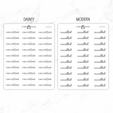 Cancelled Script Stickers