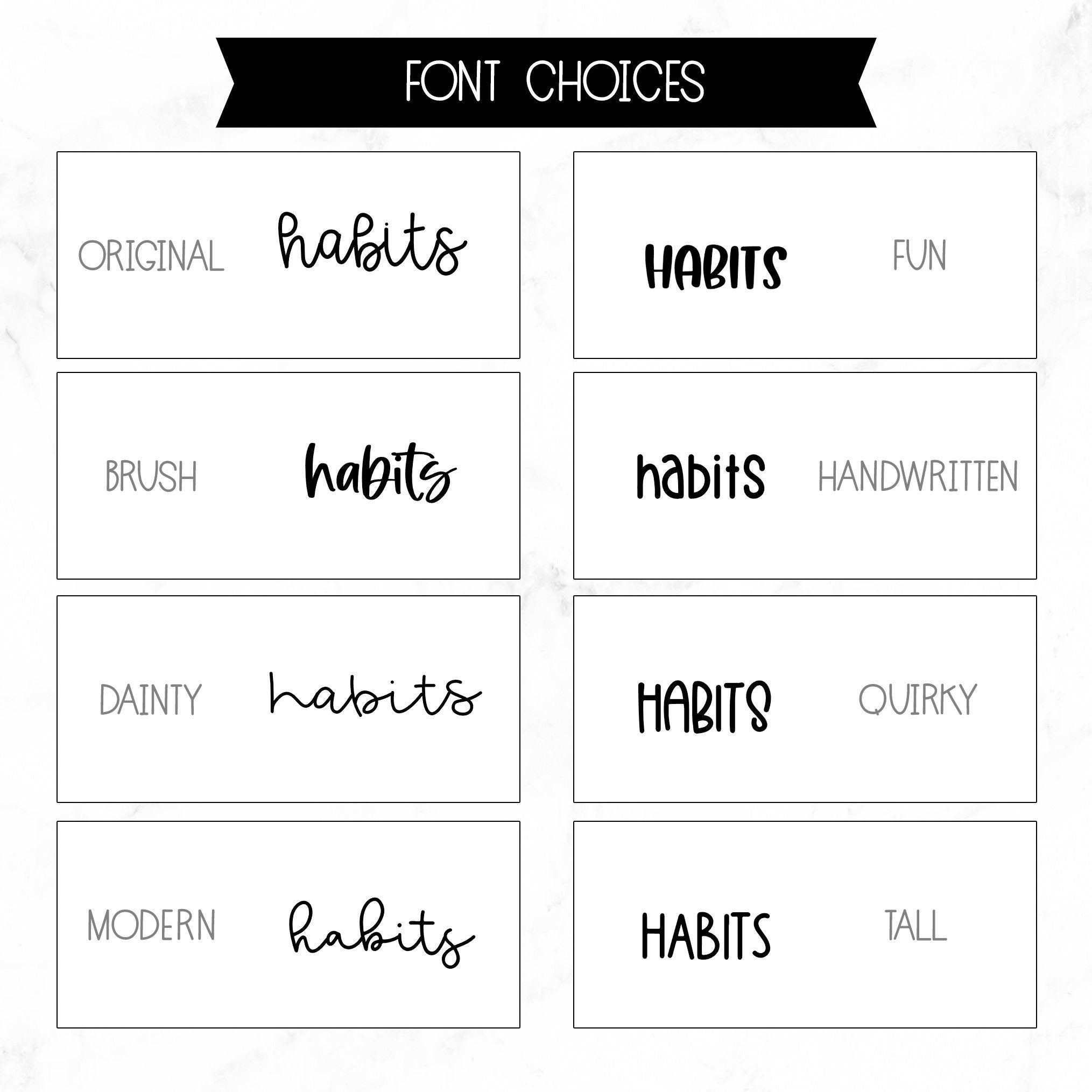 Habits Script Stickers