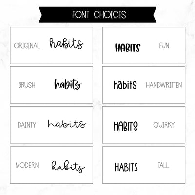 Habits Script Stickers // #SC-34