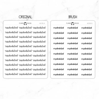Rescheduled Script Stickers // #SC-39