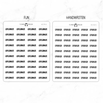 Organize Script Stickers // #SC-41