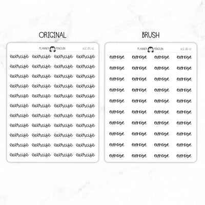 Exercise Script Stickers // #SC-42